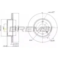 Тормозной диск BREMSI P I9H7 P52RWW0 DBA813S 4302435