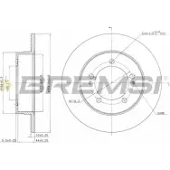 Тормозной диск BREMSI DBA825S 4302442 DGW DL0R SGSC5