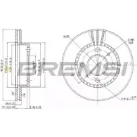 Тормозной диск BREMSI MH1M8E VT TUF DBA866V 4302470