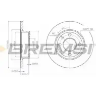 Тормозной диск BREMSI LX7Q 9 4302479 3I3OP3W DBA875S