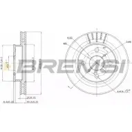 Тормозной диск BREMSI 4302481 DBA880V Z3WOJX F4QC XMS