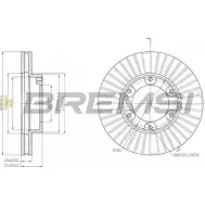 Тормозной диск BREMSI DBA882V X1ZSA 4302483 FN 8E8