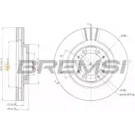 Тормозной диск BREMSI 4302505 TAADXXV 2 6479 DBA974V