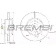 Тормозной диск BREMSI DBA975V 45RW6DC DE OGQM9 4302506