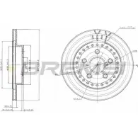 Тормозной диск BREMSI 4302523 DBB009V QHE9DE AA PC1