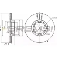 Тормозной диск BREMSI YO X8WI1 S4EJOMX DBB016V 4302529