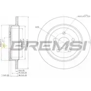 Тормозной диск BREMSI YP M1R54 DBB026S 3FHQN 4302533