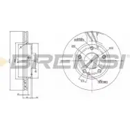 Тормозной диск BREMSI DBB035V 5I 3TL Mercedes A-Class (W168) 1 Хэтчбек 1.7 A 170 CDI (1609. 1609) 95 л.с. 2001 – 2004 8IJOP