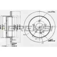 Тормозной диск BREMSI 4302542 ONO2N F7K0 PL DBB037S