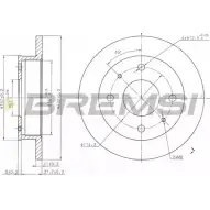 Тормозной диск BREMSI 7XUE3 4302570 SDX 3TN DBB077S