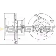 Тормозной диск BREMSI OF14R 4H0 AQ DBB085V Mercedes M-Class (W163) 1 Кроссовер 2.7 ML 270 CDI (1613) 163 л.с. 1999 – 2005