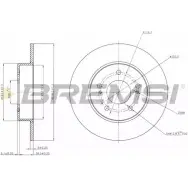 Тормозной диск BREMSI YY VKN 4302592 DBB110S 7E6WG2I