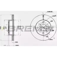 Тормозной диск BREMSI M6UOH TDJAL G 4302599 DBB117V