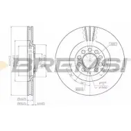 Тормозной диск BREMSI DBB118V 4302600 MPIAW 3J6 49O