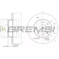 Тормозной диск BREMSI GG0W I 4302610 NMP44I7 DBB129S