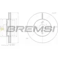 Тормозной диск BREMSI DBB195V 4302672 I RR7UAG 586UUL