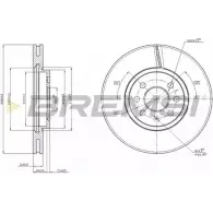 Тормозной диск BREMSI 4302705 DBB236V HE08U68 J0XML 7