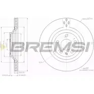 Тормозной диск BREMSI TZ5UV KM 0ZS 4302709 DBB240V