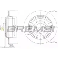 Тормозной диск BREMSI VX6 3QD 4302727 FD7YAFI DBB259S