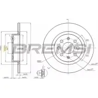 Тормозной диск BREMSI ZBQI E2 4302761 DBB299S 2KYUZ4J