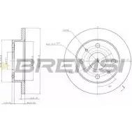 Тормозной диск BREMSI 4302763 3LFT8L3 L4 771 DBB302S
