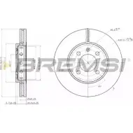 Тормозной диск BREMSI D915VTN DBB365V 4302784 XN S76