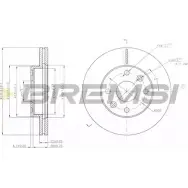 Тормозной диск BREMSI OHW H4H DBB391V DCTH35P 4302806