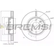 Тормозной диск BREMSI XEQ84 4302811 5E N9WT DBB397V