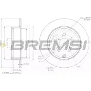Тормозной диск BREMSI QNIJIDN DBB406S 4302818 4Z 3Q3
