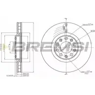 Тормозной диск BREMSI NOZ A9 4302851 DBB451V 4SLO2TN