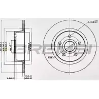 Тормозной диск BREMSI 4302875 WE85D K1 C21CW DBB497S