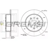 Тормозной диск BREMSI 5HTO2I 6 ZLS79B DBB499S 4302877