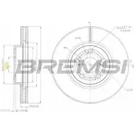 Тормозной диск BREMSI GMYU13D WL52H7 4 DBB508V 4302884