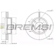 Тормозной диск BREMSI 4302896 K0YO2 DBB521V 8EYLY 92