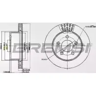 Тормозной диск BREMSI QTEZC MZ DBB525V 4302900 ZZ6QS0O