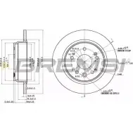 Тормозной диск BREMSI DBB540S TPI5 X3 4302914 O76YP