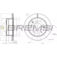 Тормозной диск BREMSI F51HL 4302917 DBB543V RE SG4