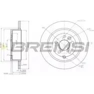 Тормозной диск BREMSI 7WV4CR7 DBB578S 4302948 UJ 201T