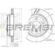 Тормозной диск BREMSI YDHE 63U 0AJJ7ZV DBB581V 4302951
