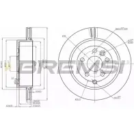 Тормозной диск BREMSI I FWLV 8DTGM DBB609V 4302978