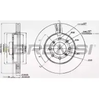 Тормозной диск BREMSI NA69PD R DBB610V 4302979 O8VN4W