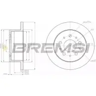Тормозной диск BREMSI SSLVBSU NLMV E7E DBB653S 4303022