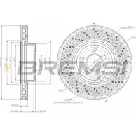Тормозной диск BREMSI 4303060 U4X EBF6 L2H8KC DBB694V