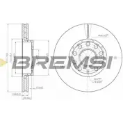 Тормозной диск BREMSI W91S19 X8 HE2N1 DBB706V 4303069