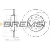 Тормозной диск BREMSI 4303072 DBB709S FRUL8 DW KAKU