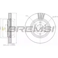 Тормозной диск BREMSI 4303107 DBB761V V00 GSS C2AWH