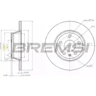 Тормозной диск BREMSI DBB848S 4303147 W VPZ34B 694MNN8