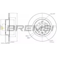 Тормозной диск BREMSI HK W3L 18RP0A 4303167 DBB877S