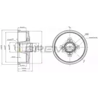 Тормозной барабан BREMSI GMBZ7L DR5601 8 G4CXS8 4303255