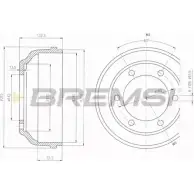 Тормозной барабан BREMSI MBZD56 J VQF1D 4303258 DR5625